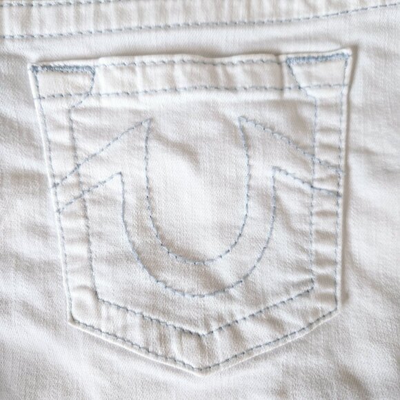 True Religion Girls Audrey White cut-off stretch Shorts, size 16 - Picture 6 of 14